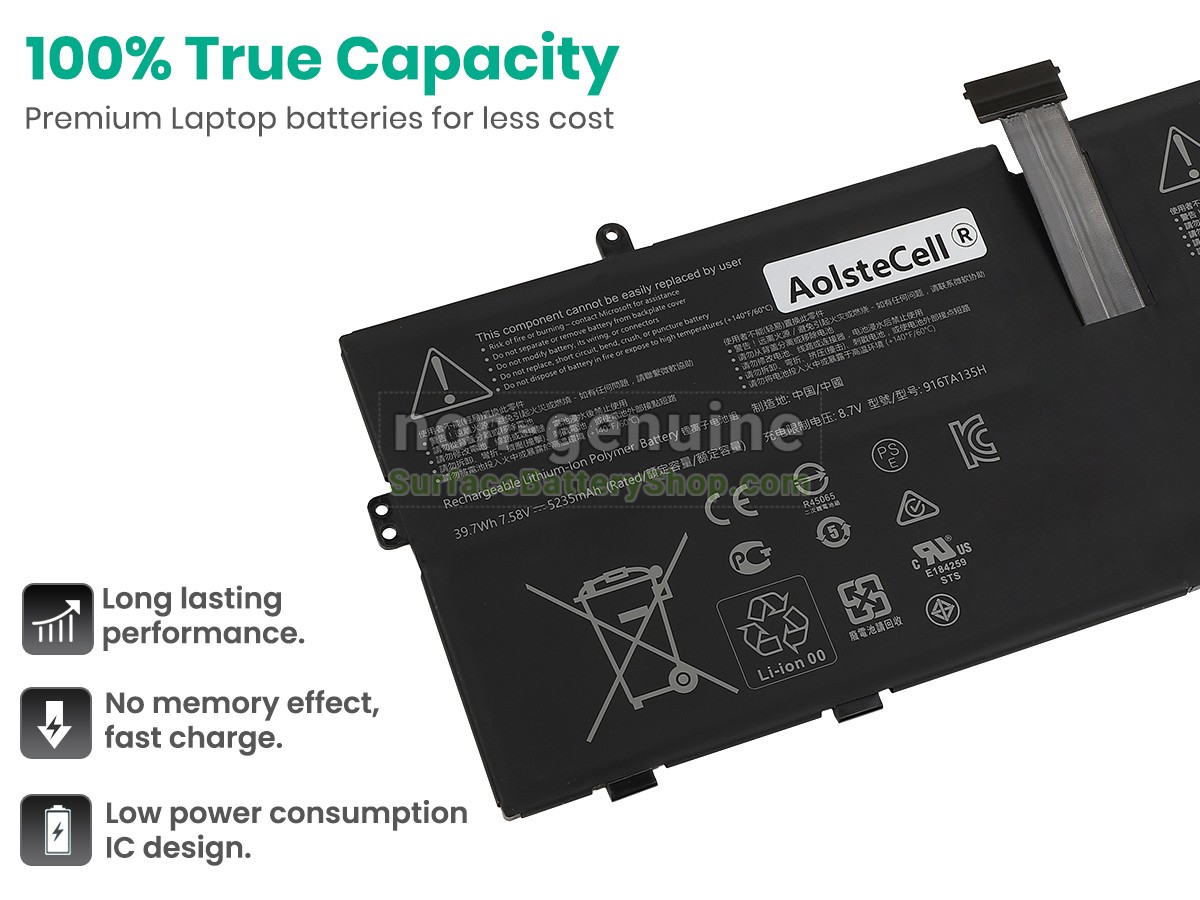 battery for Microsoft Surface LAPTOP STUDIO 1943