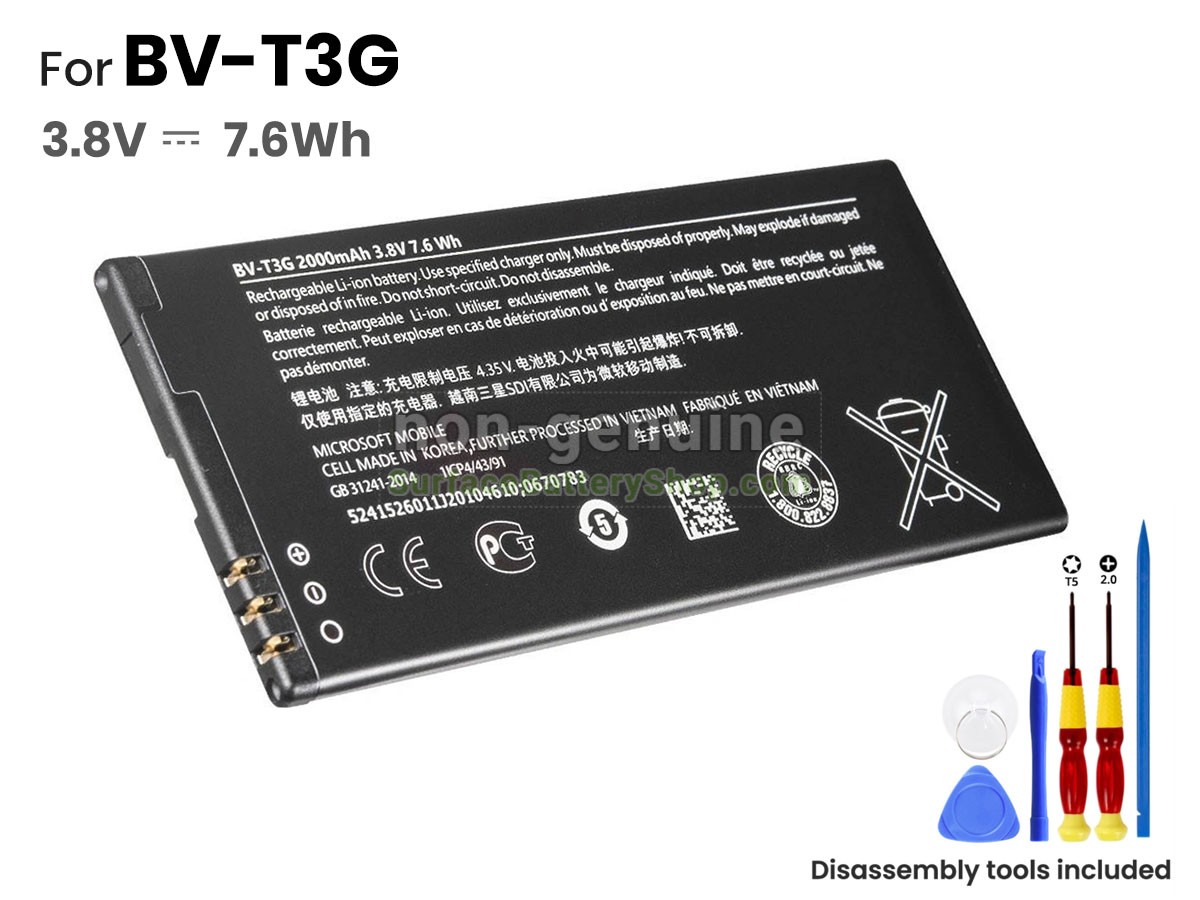 battery for Microsoft BV-T3G