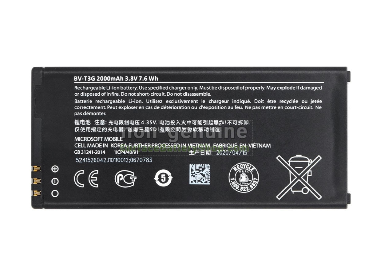 battery for Microsoft BV-T3G