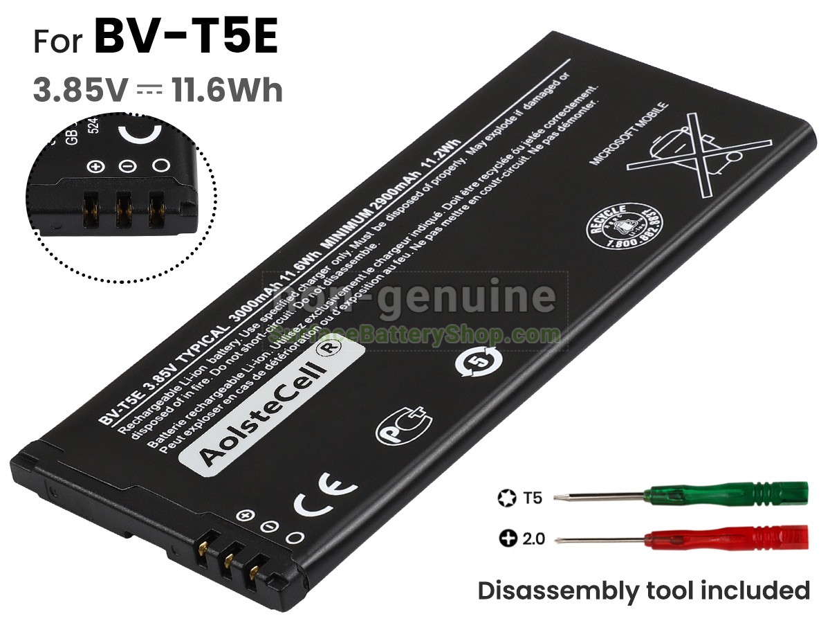 battery for Microsoft BV-T5E