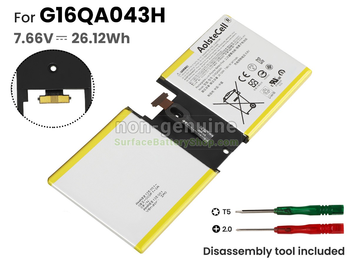 battery for Microsoft Surface GO 1824